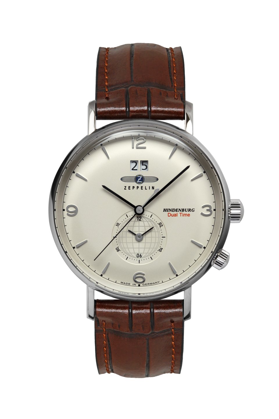 HAU, Zeppelin Hindenburg Ronda Dual-Time silver