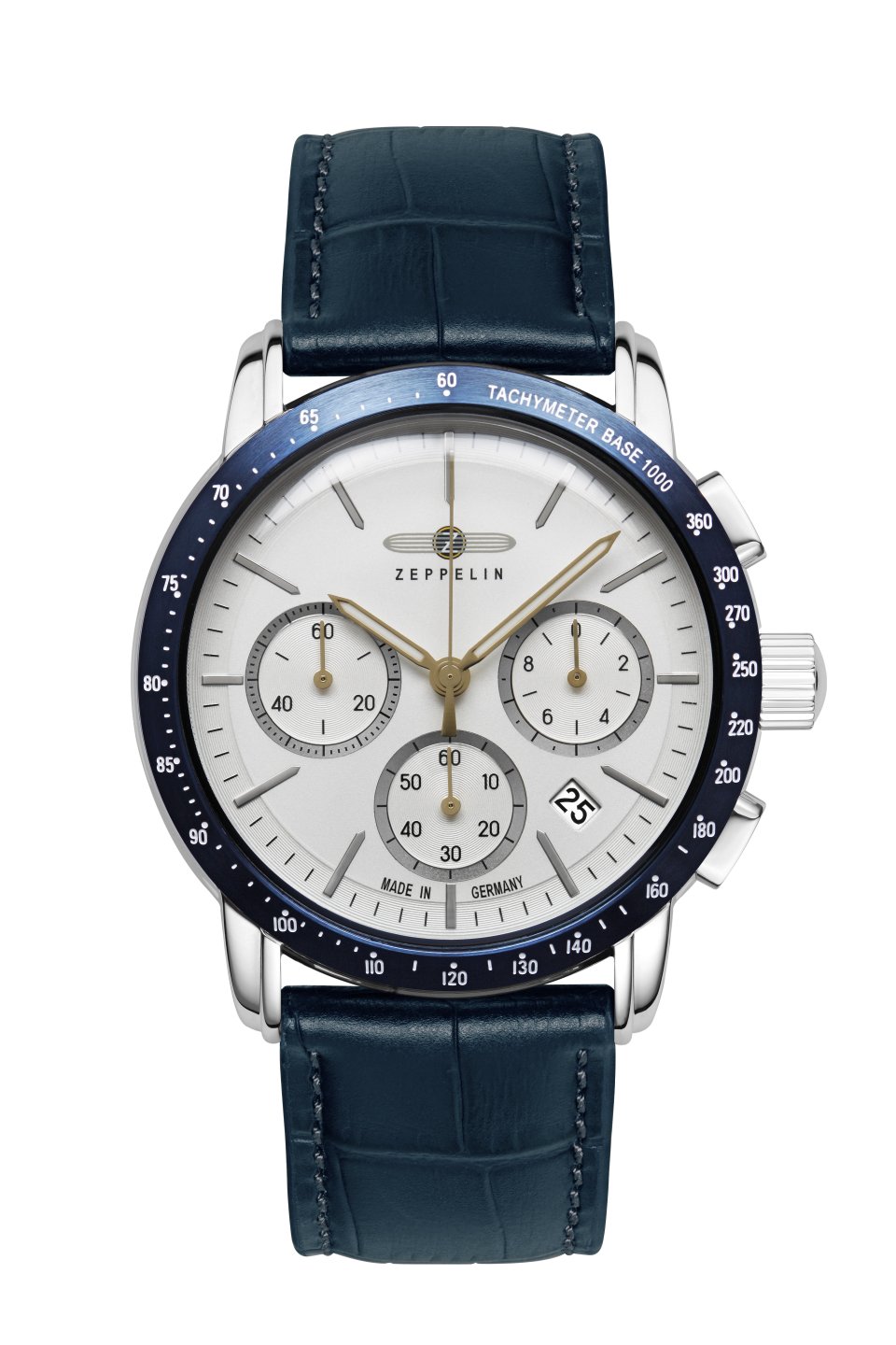 HAU, Zeppelin New York Chronopraph Cal. 6S20, silver/blue