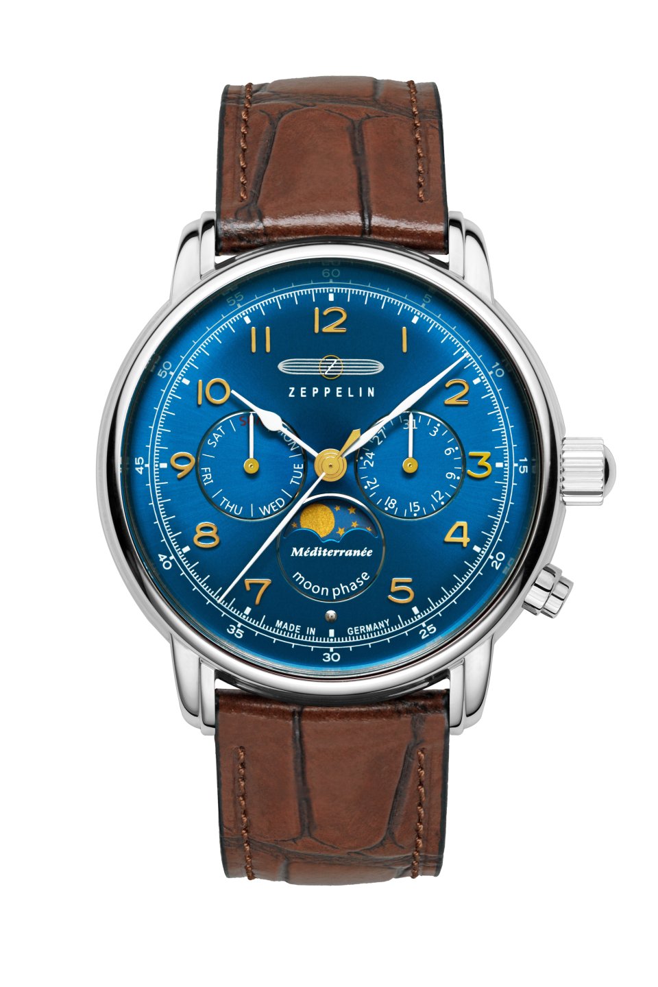 HAU, Zeppelin 100 Jahre Méditerranée Moonphase Ronda 706.1