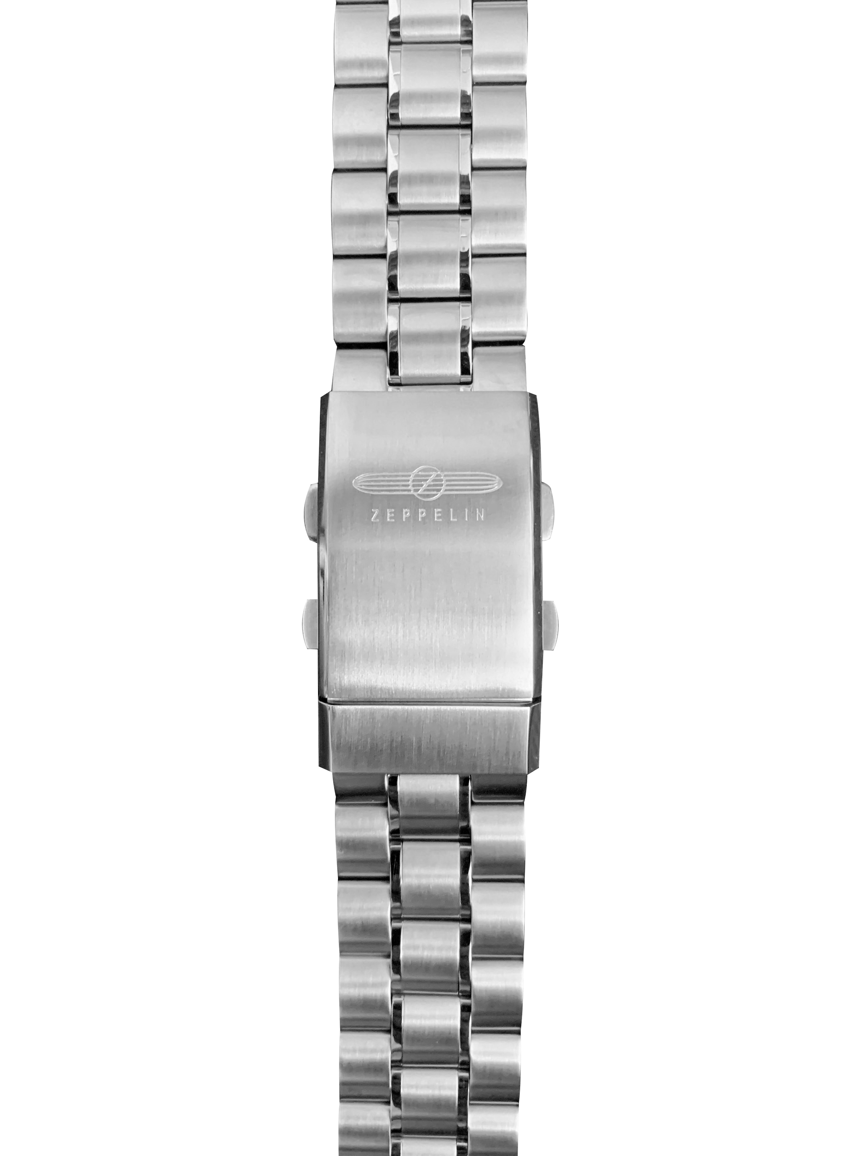 MB TS Stahl Gliederband Z001OM 22/20mm satiniert, 2L-poliert, D-Buckle ZE