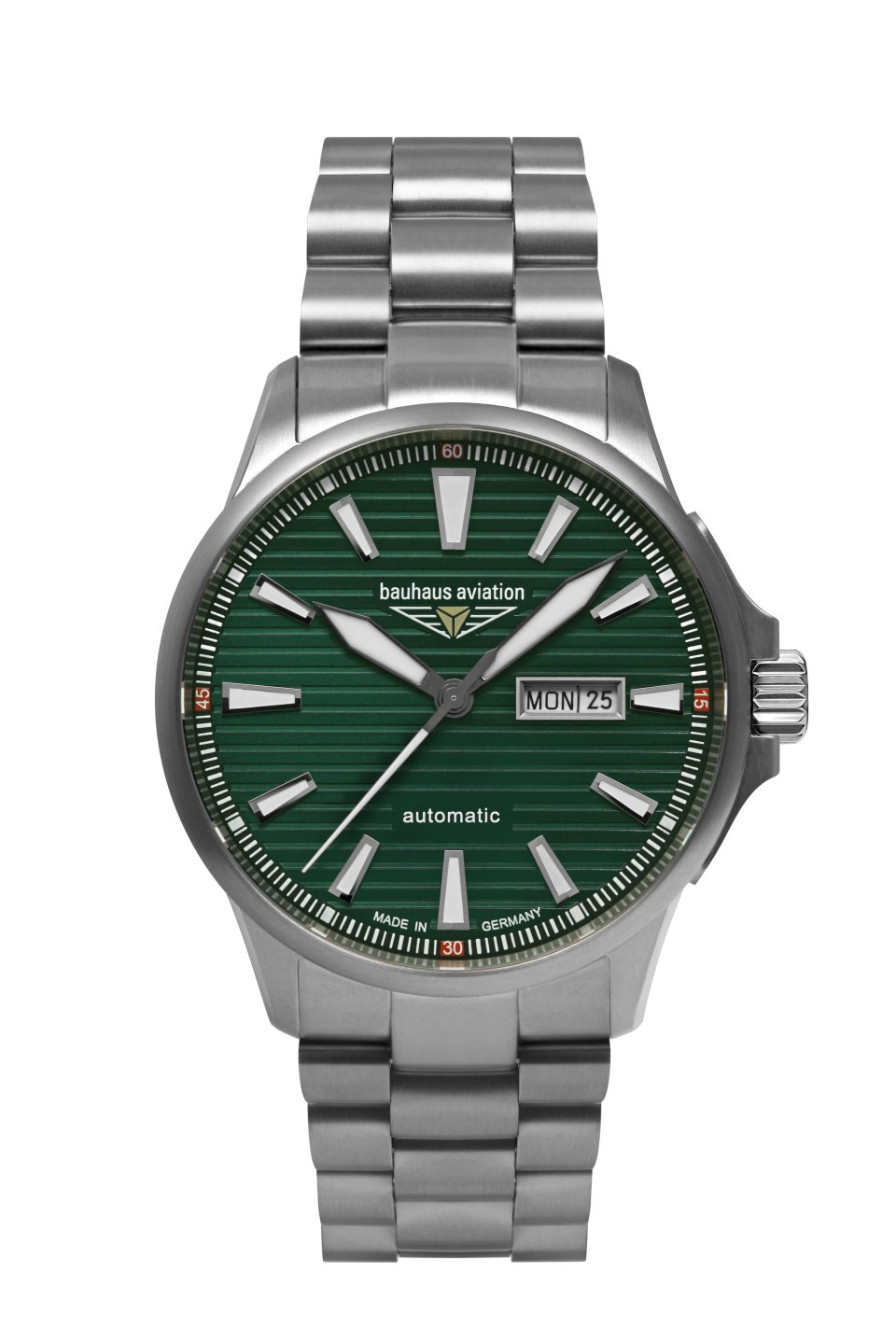 HAU, Bauhaus Aviation Iron Annie Automatik DayDate Cal. 8205