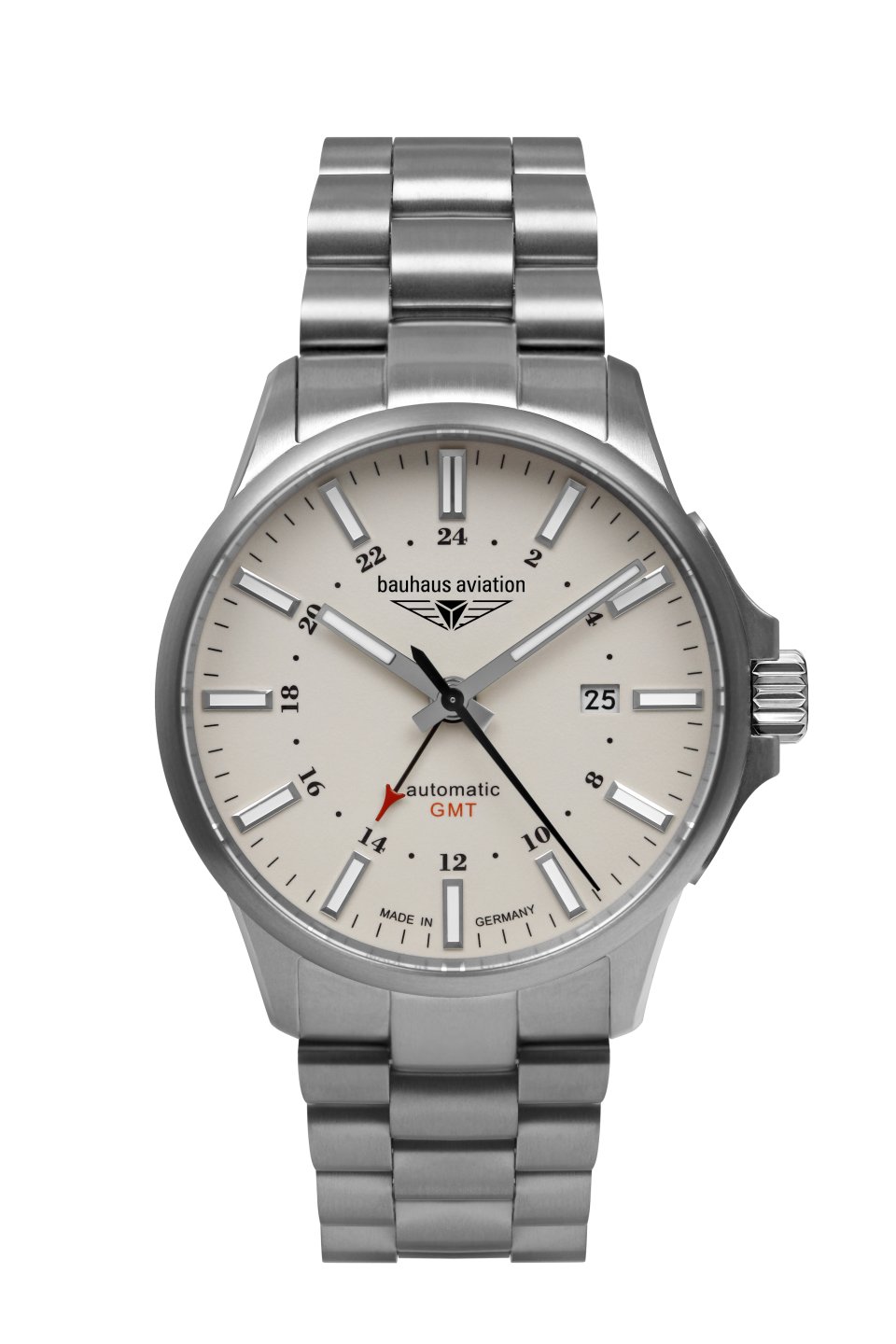HAU, Bauhaus Aviation Automatik GMT Cal. 9075 Ti-MB