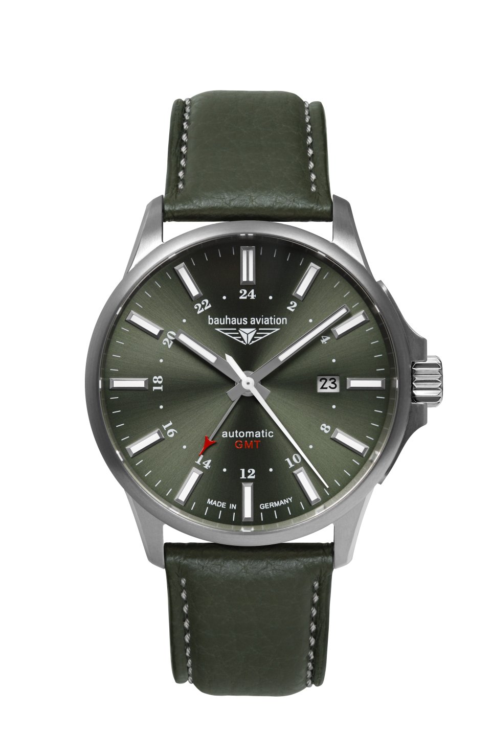 HAU, Bauhaus Aviation Automatik GMT Cal. 9075