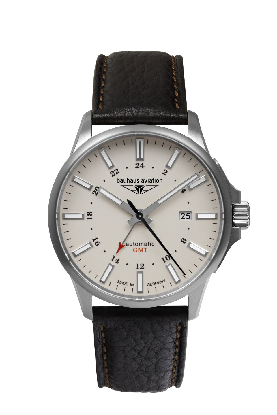 HAU, Bauhaus Aviation Automatik GMT Cal. 9075