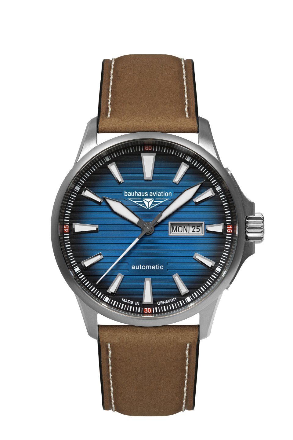 HAU, Bauhaus Aviation Iron Annie Automatik DayDate Cal. 8205