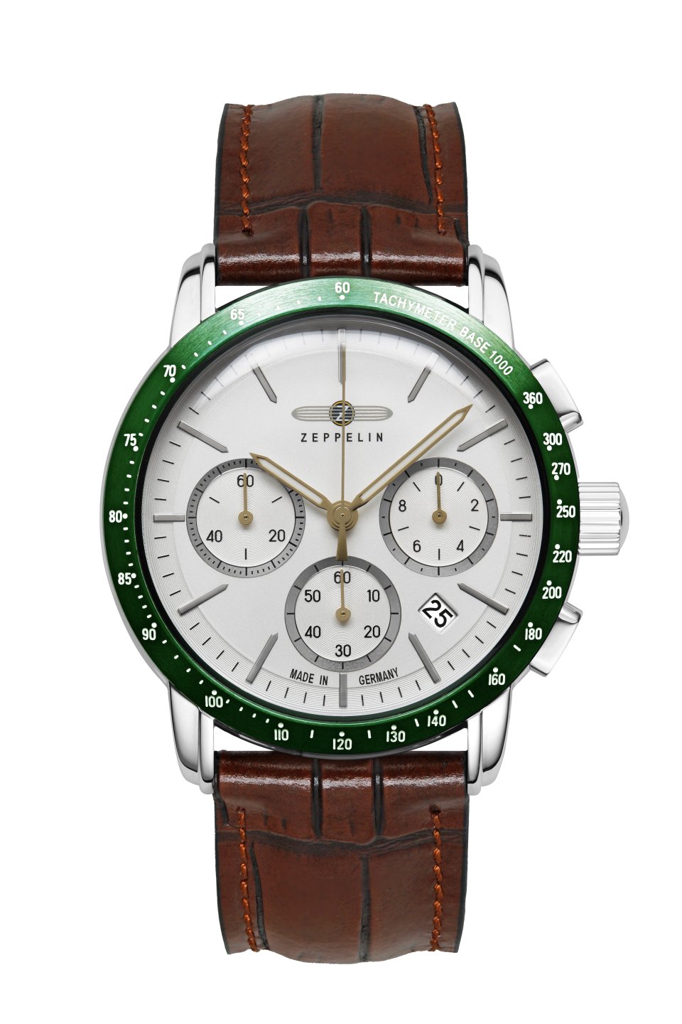 HAU, Zeppelin New York Chronopraph Cal. 6S20, silver/green