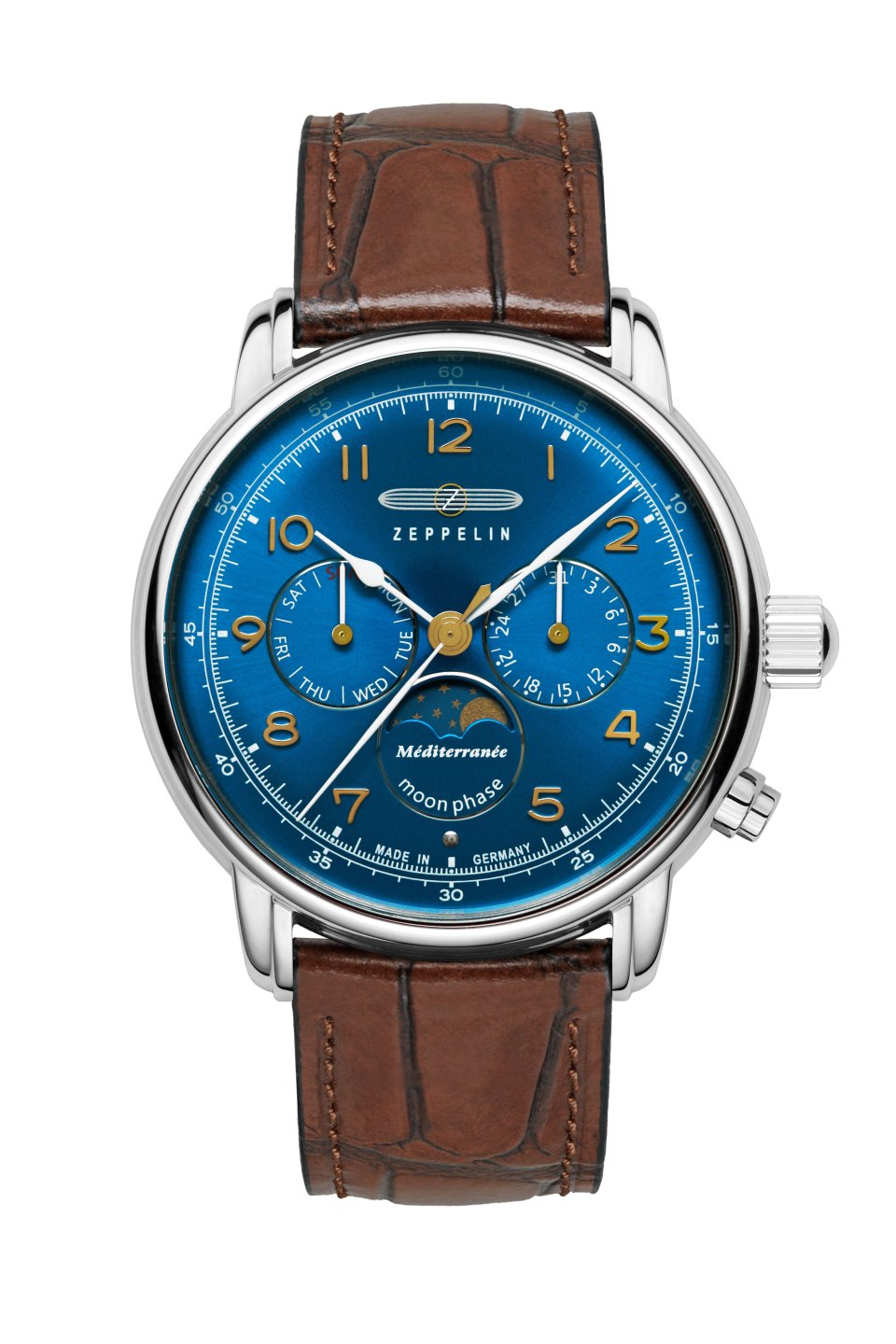 HAU, Zeppelin 100 Jahre Méditerranée Moonphase Ronda 706.1