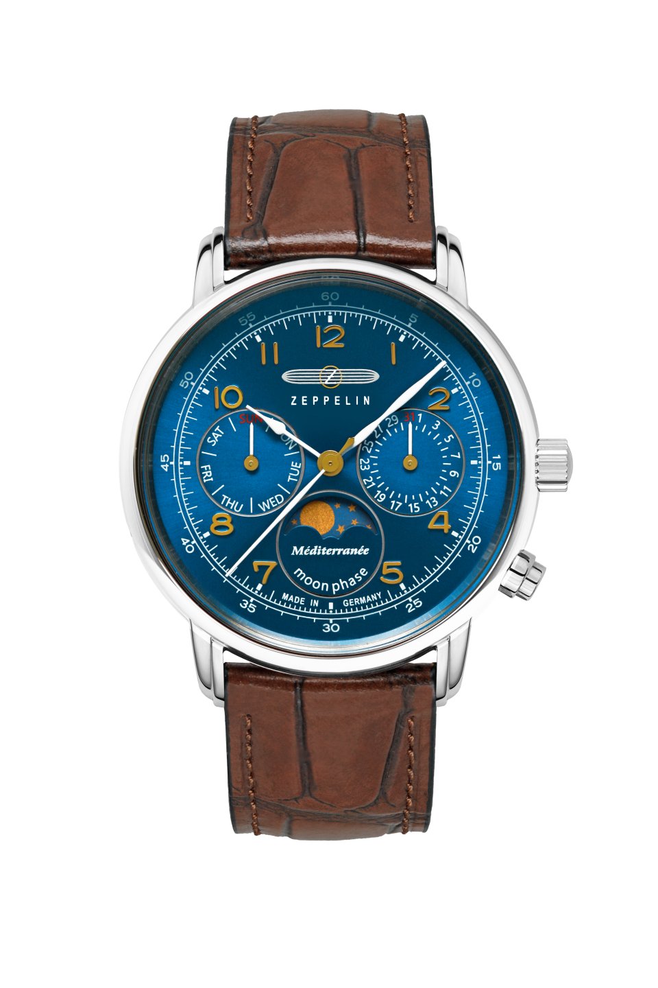 DAU, Zeppelin 100 Jahre Méditerranée Moonphase Ronda 706.1