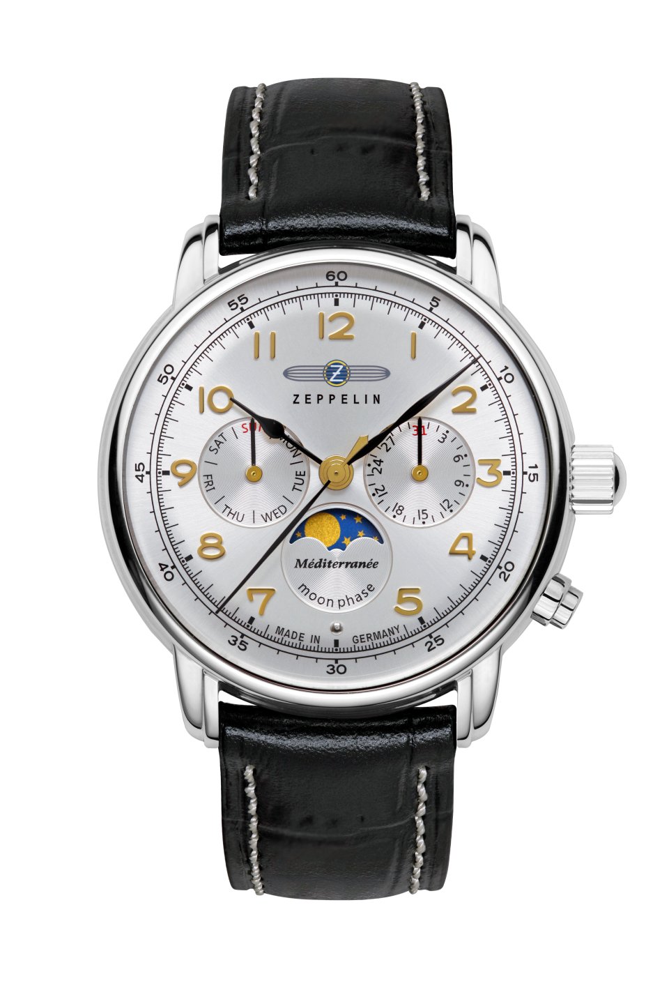 HAU, Zeppelin 100 Jahre Méditerranée Moonphase Ronda 706.1
