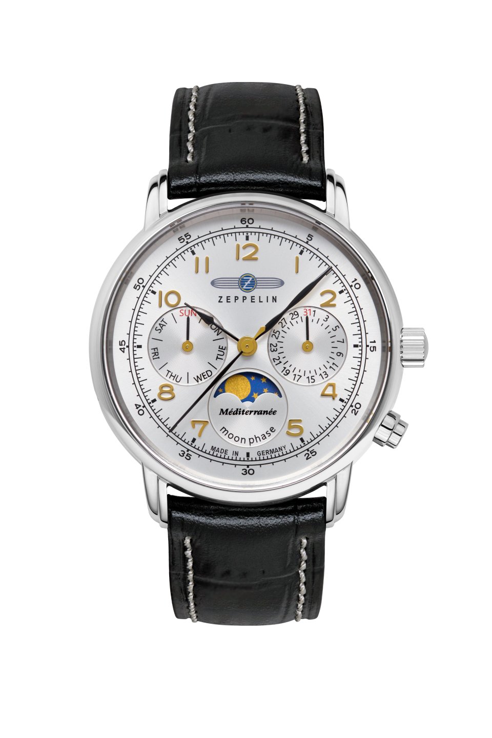 DAU, Zeppelin 100 Jahre Méditerranée Moonphase Ronda 706.1